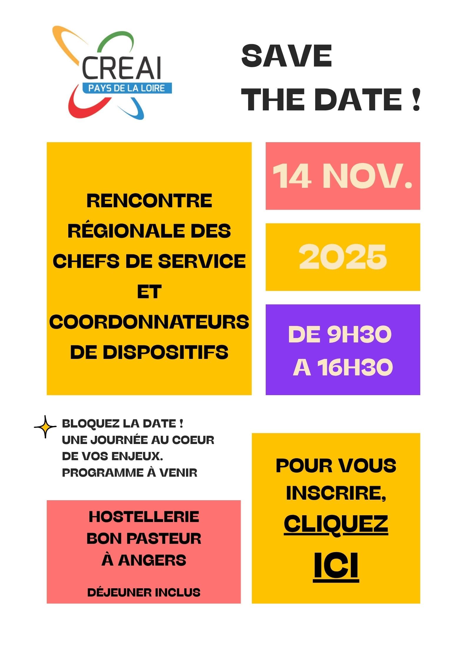 Save the date 14-11-2025 Gr Chefs de service